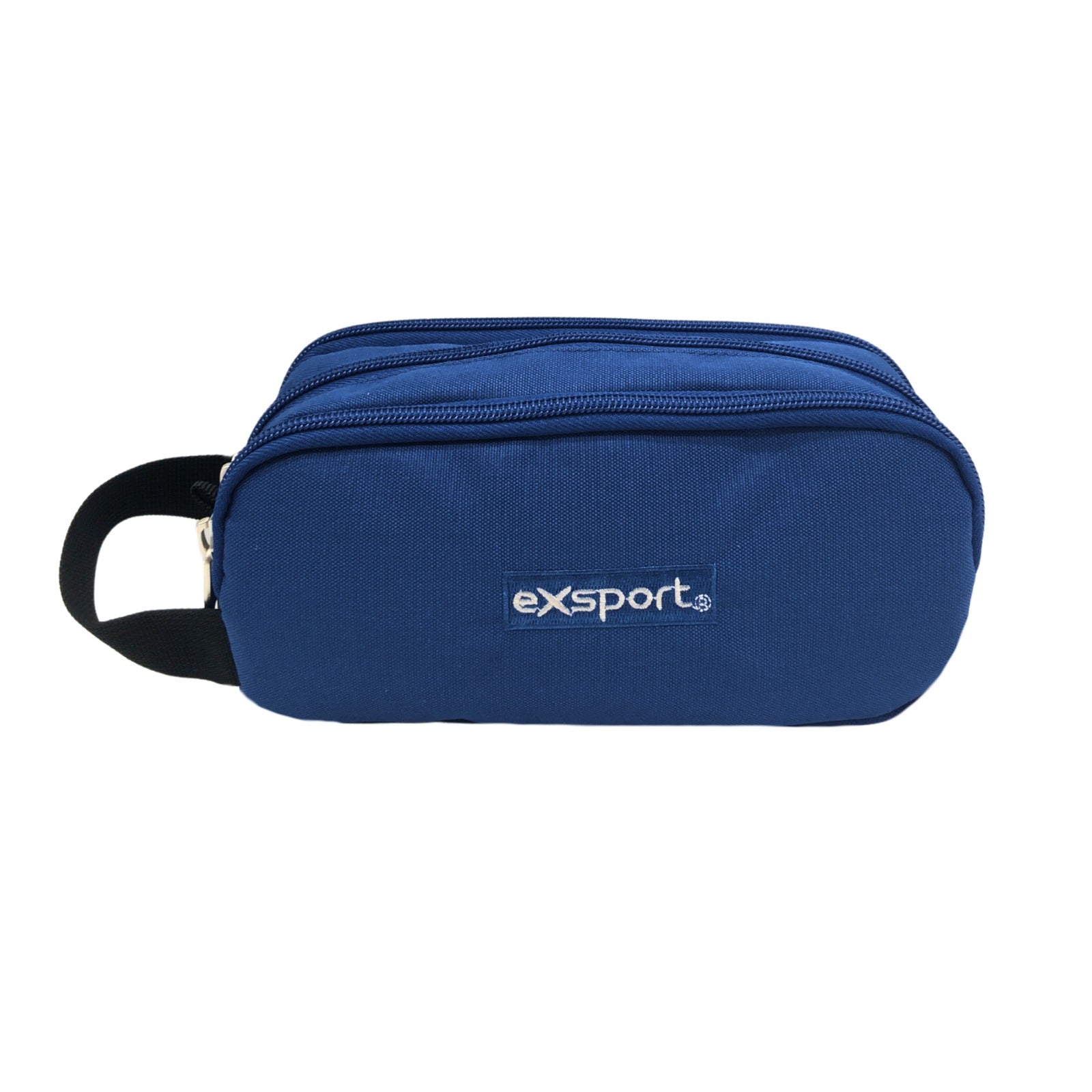 Exsport Plain Pencil Case 3 Compartments + Handle