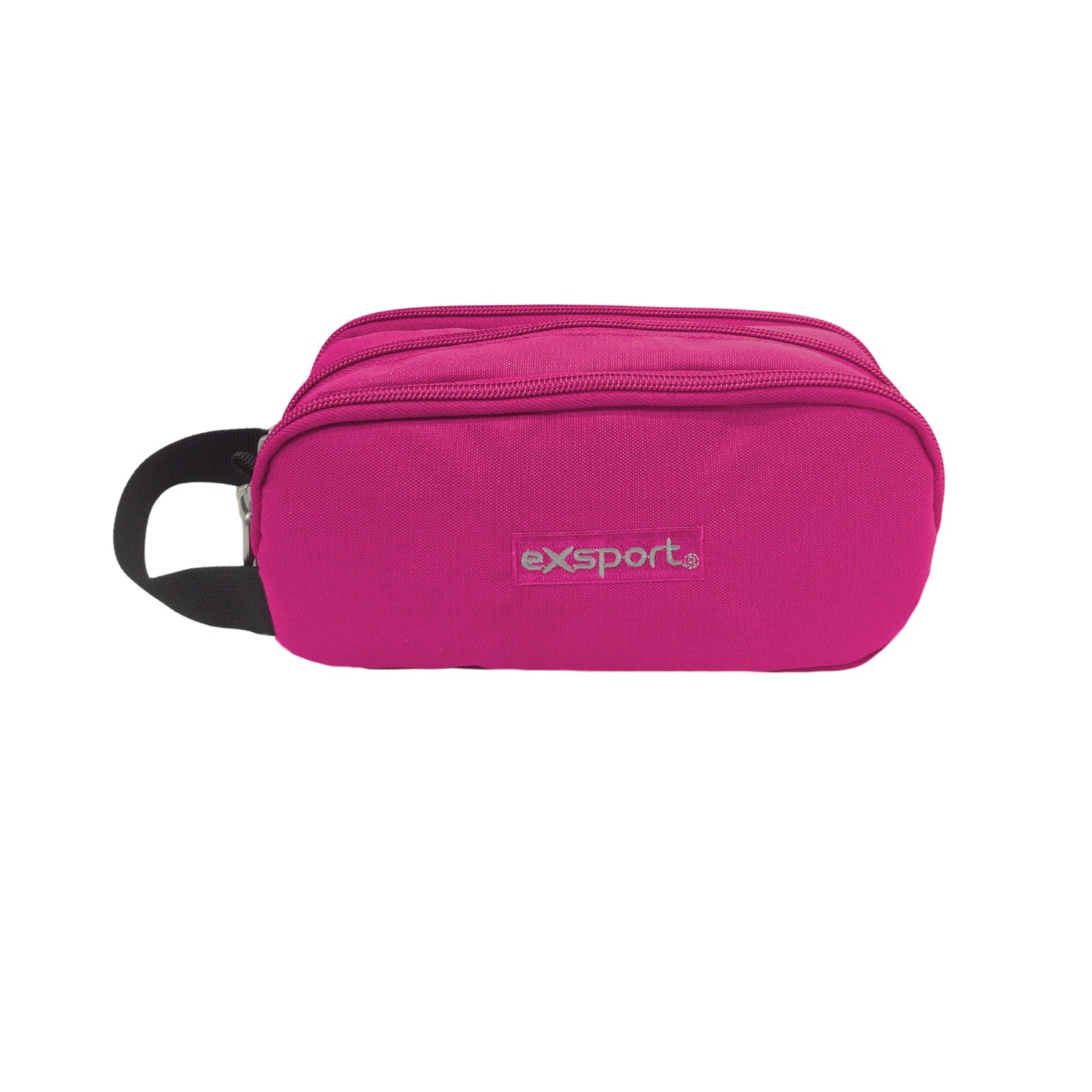 Exsport Plain Pencil Case 3 Compartments + Handle