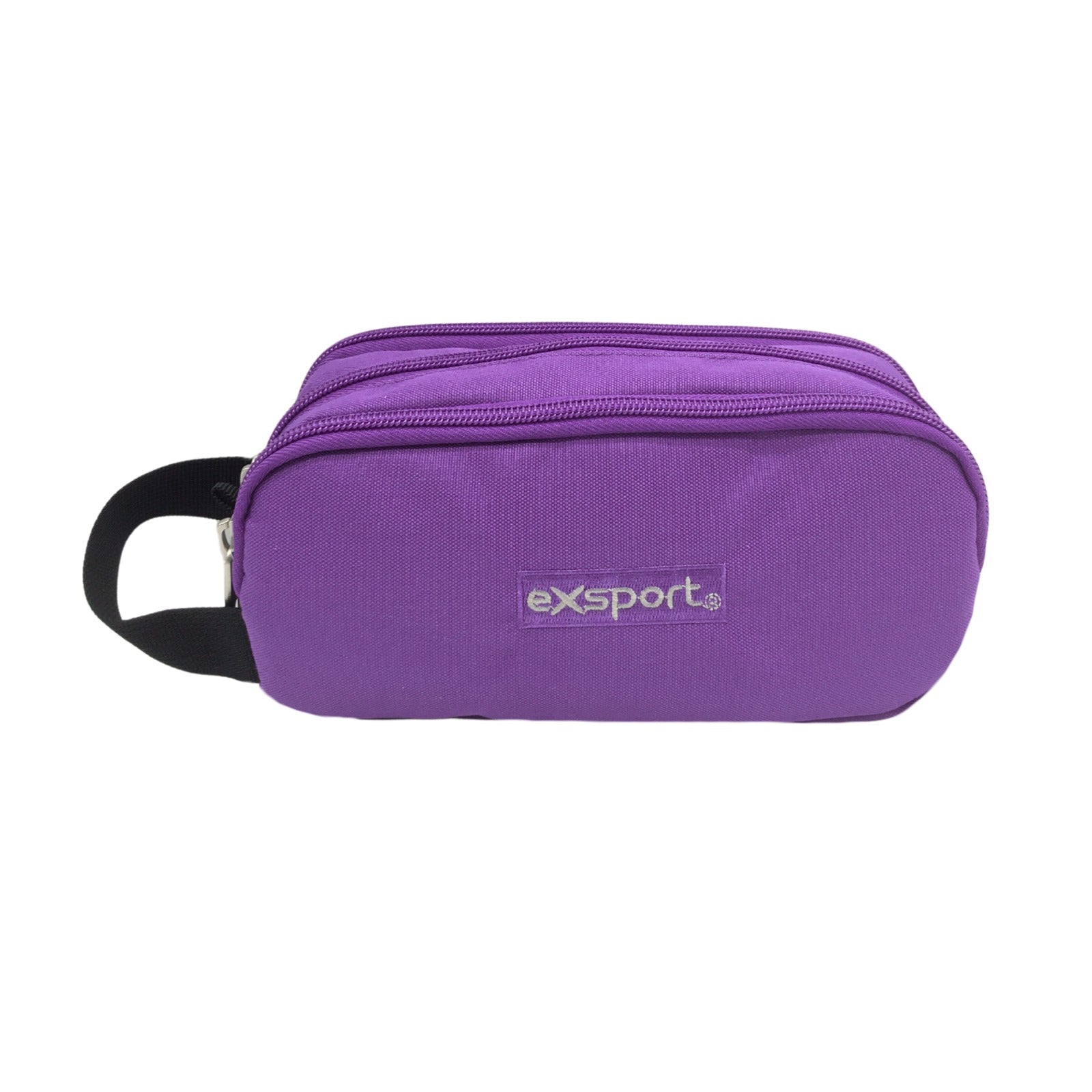 Exsport Plain Pencil Case 3 Compartments + Handle