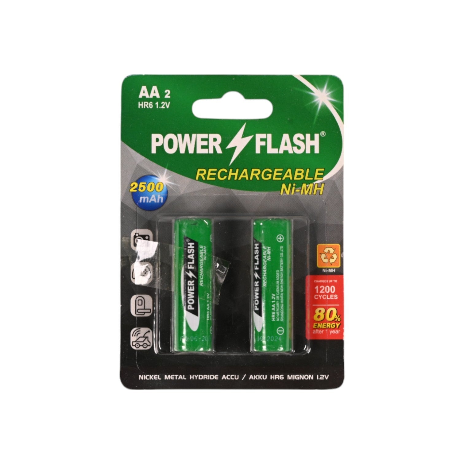 Power Flash AA Rechargeable Batteries