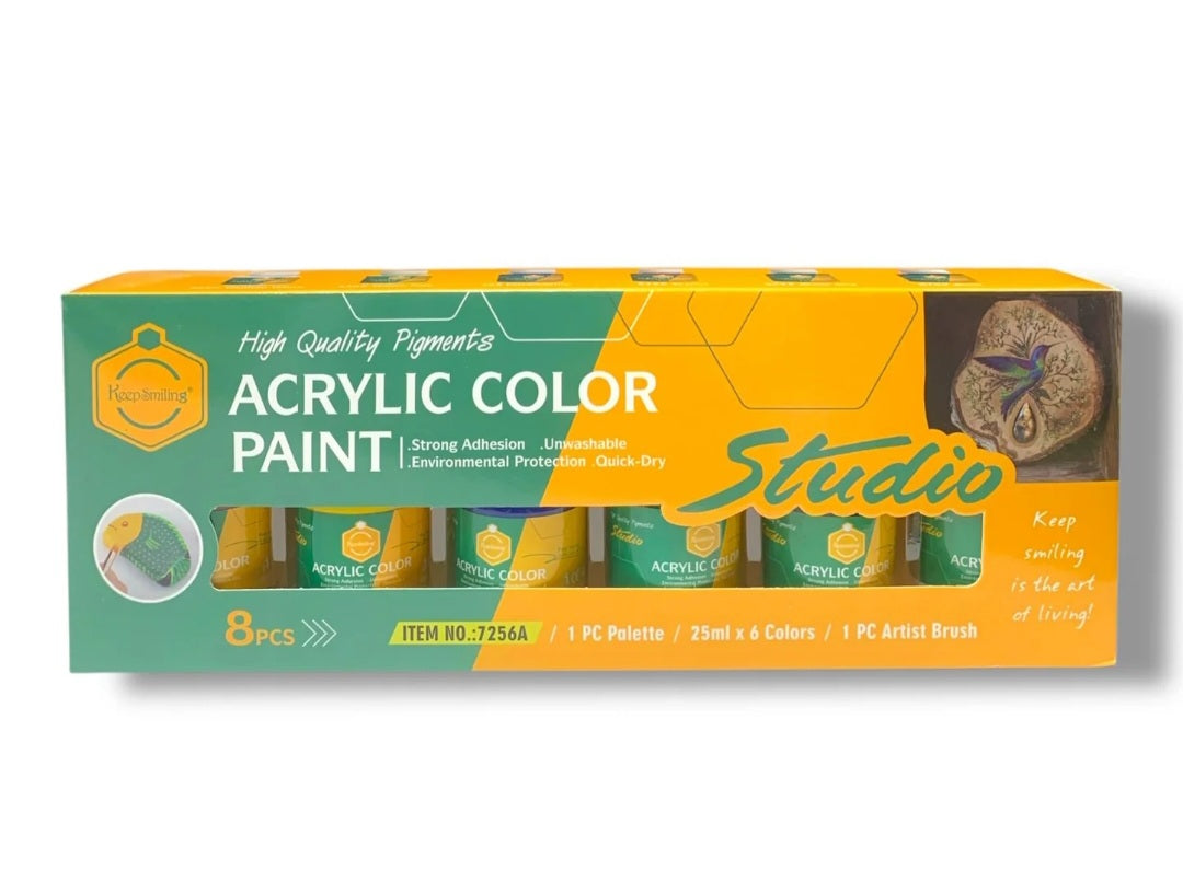 Acrylic Color Paint Set – 8 Pieces – Al Deraset
