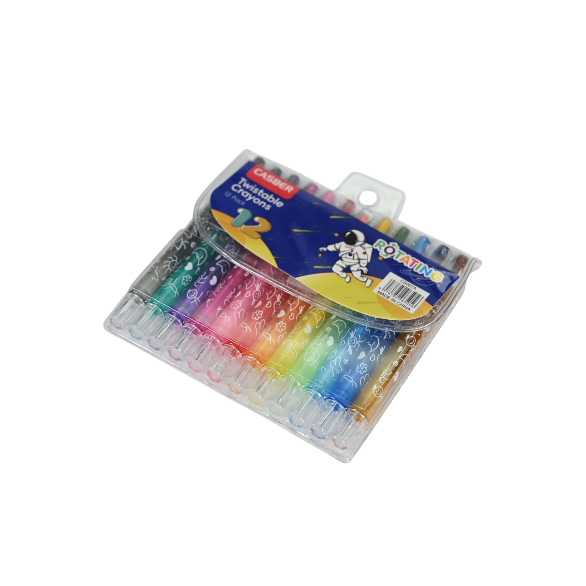 Casber Twistable Crayons – 12 Colors