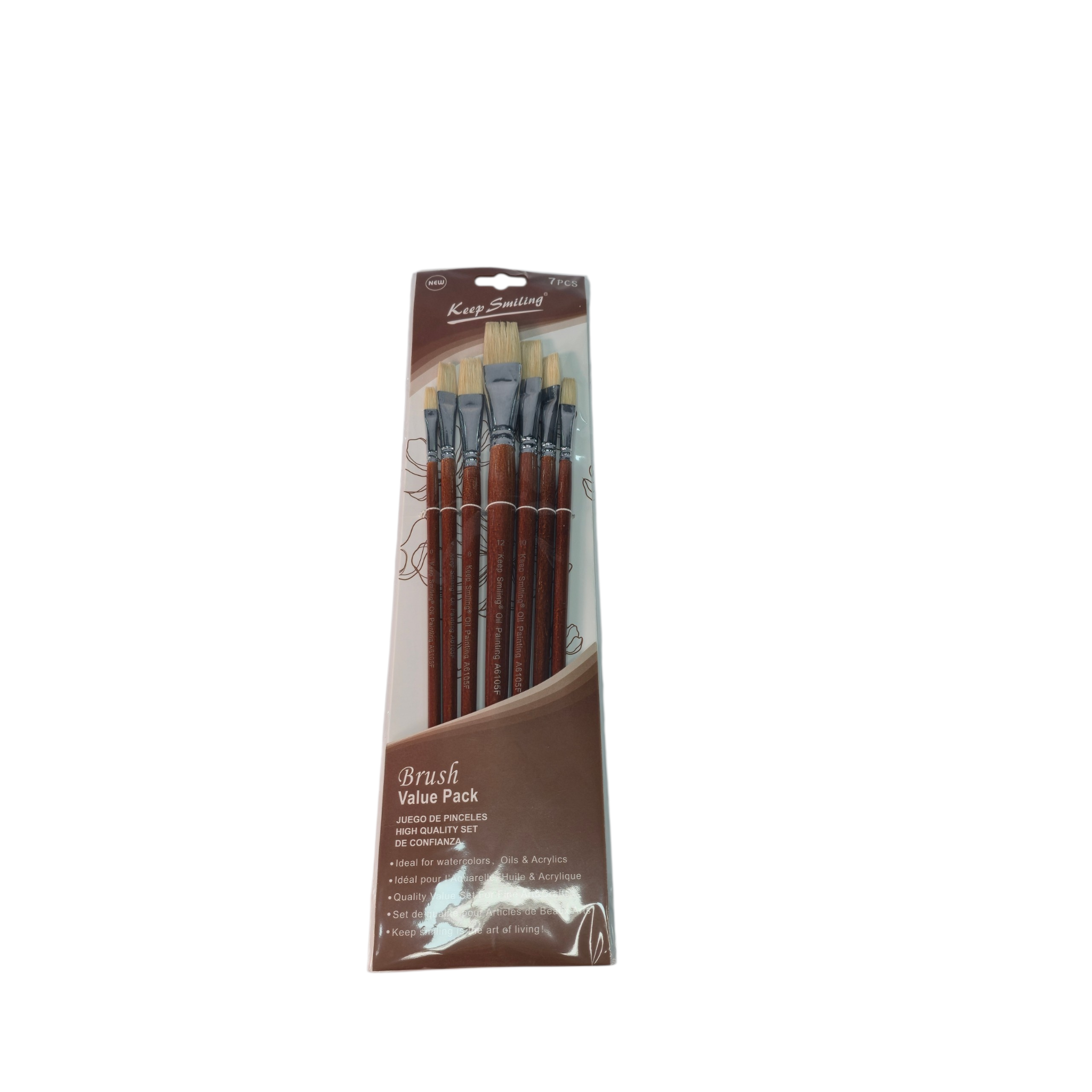 Flat Paint Brush Set – 7 PCS