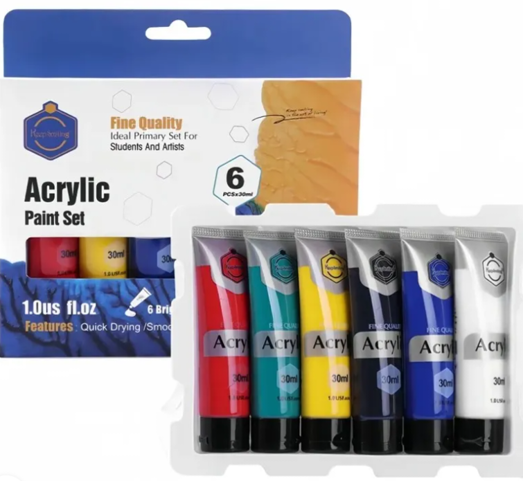 Acrylic Paint Set – 6 Colors (30ml )