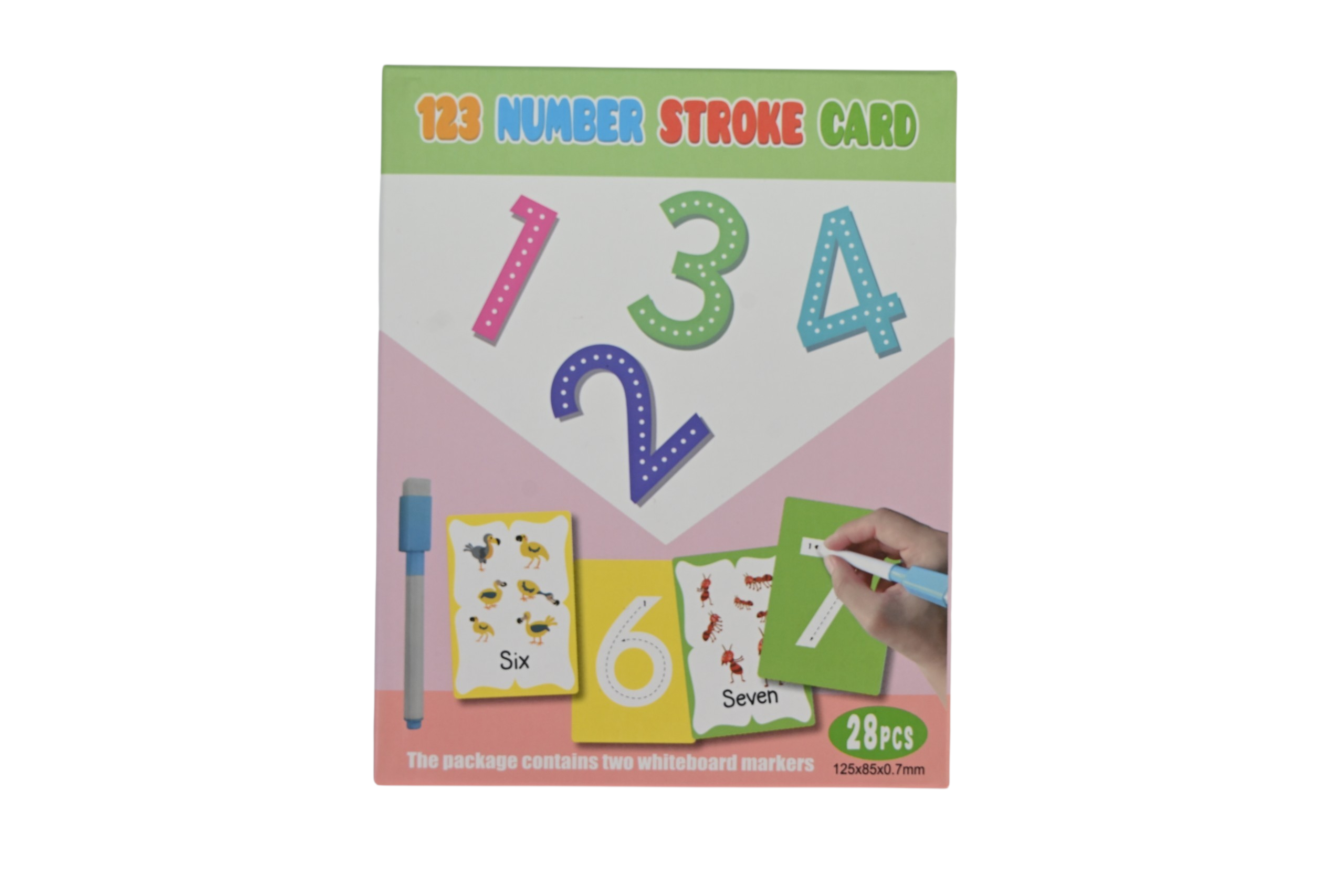 Kids Number Tracing Cards Set with Marker