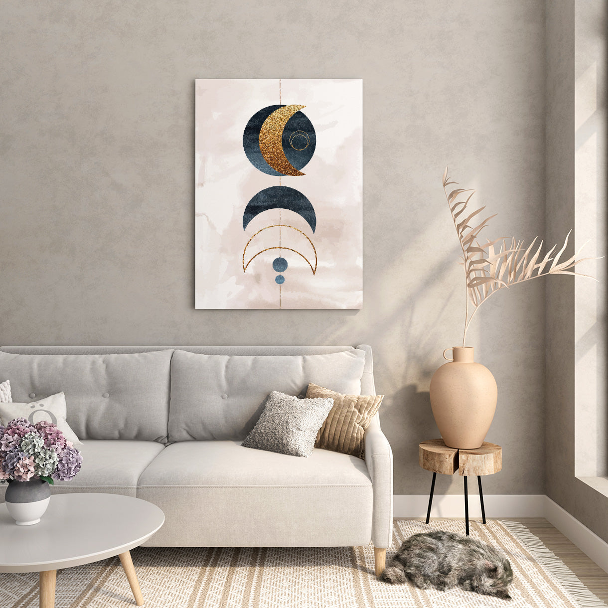 Stacked Moons Canvas