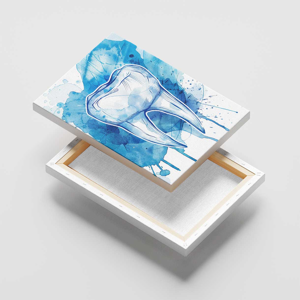 Watercolor Tooth Canvas
