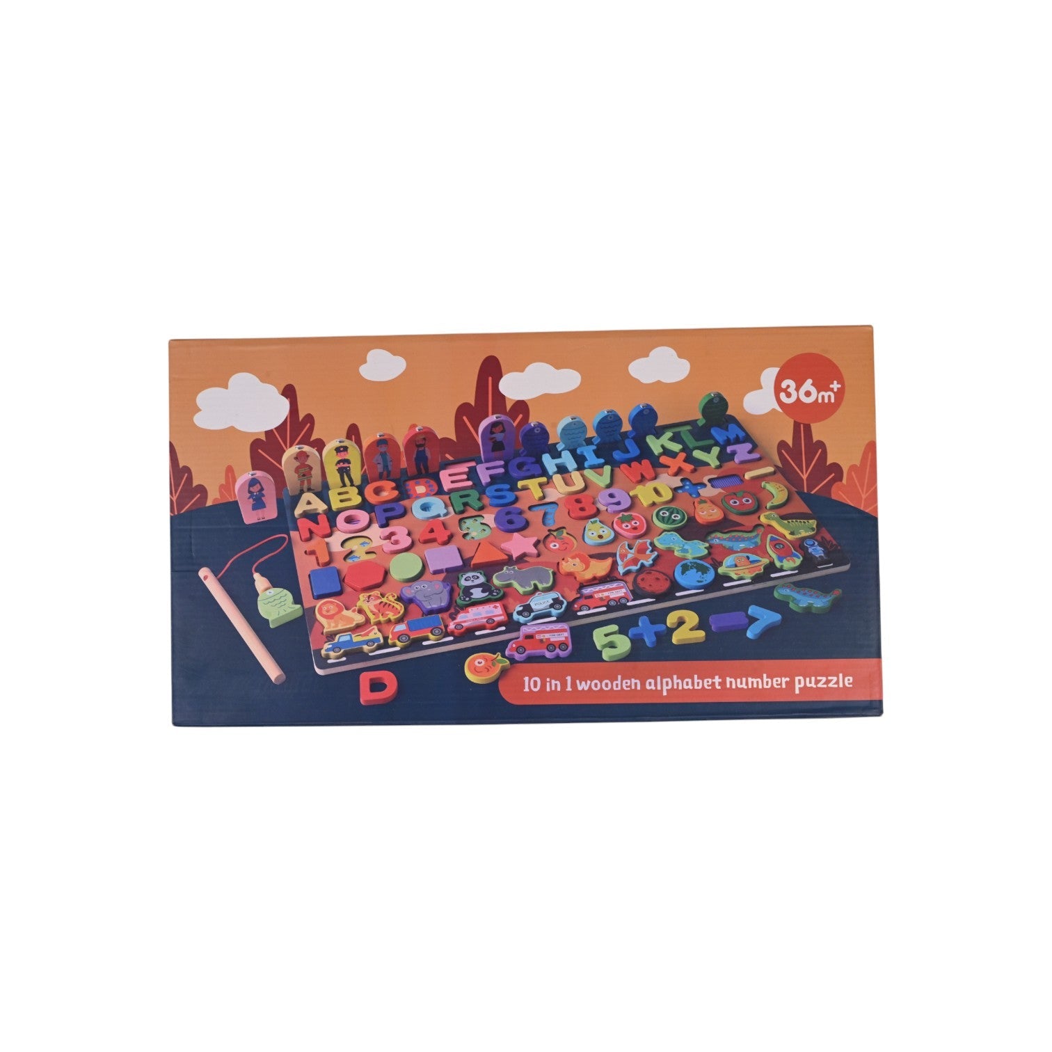 Wooden Alphabet & Number Puzzle Board