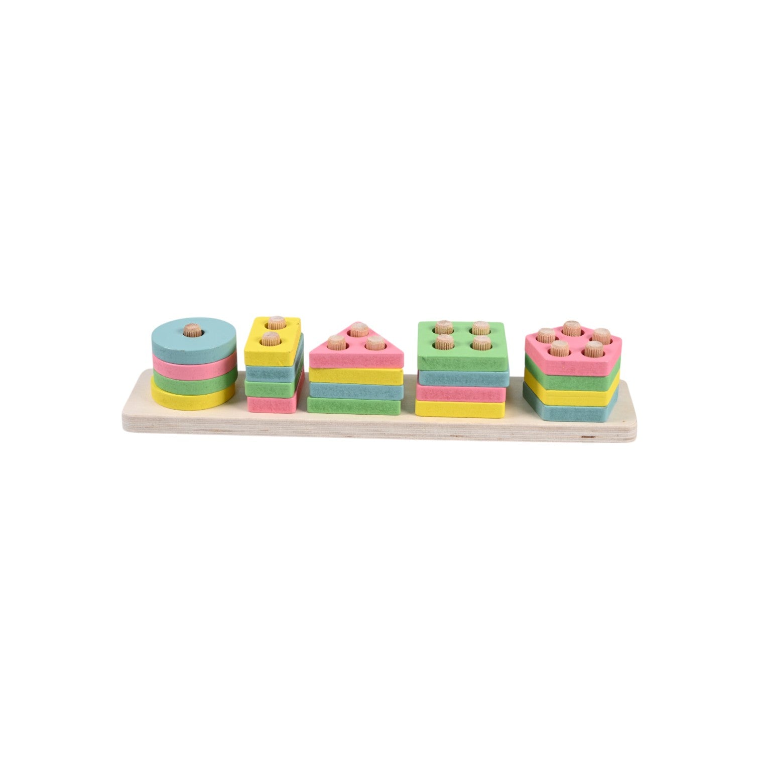Wooden Geometric Stacking Board